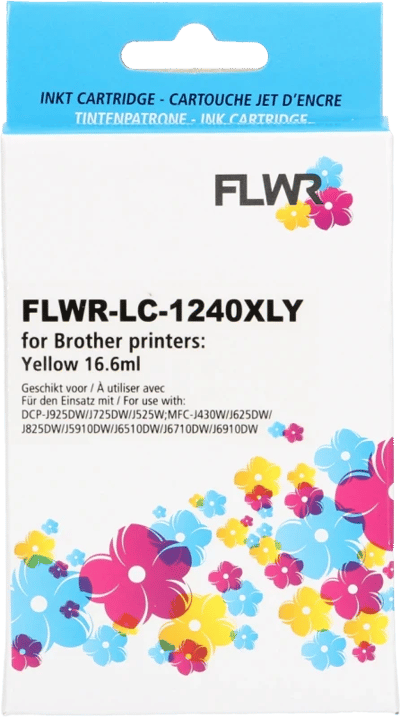 FLWR - Cartridges / Brother LC-1240XL / geel / Geschikt voor Brother