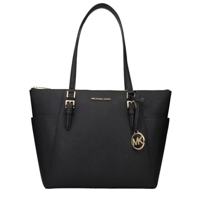 Michael Kors Zwarte Leren Schoudertas