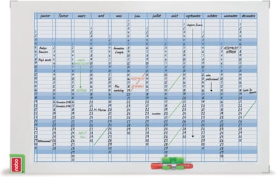 Nobo Performance Planbord/Whiteboard - Jaarplanner aan de Muur - 72 x 5 x 103 Cm - Wit