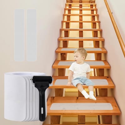 Antislip traptreden tapijt zelfklevende tape transparant - 15 stuks 60 cm binnen en buiten
