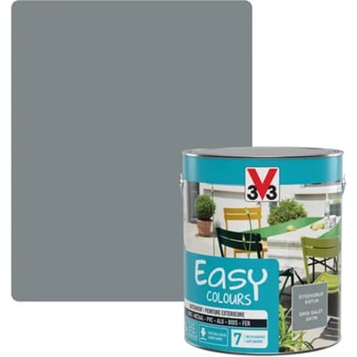 V33 Buitenlak Easy Colours - Steengrijs - Zijdeglans 2.5l
