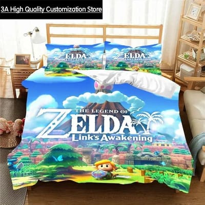 Z-Zelda Patroon Dekbedovertrek Kussensloop Beddengoed Twee- of Driesets Meerdere Maten Dekbedsets Dekbedovertrek Beddengoedsets US Twin(172x218cm)