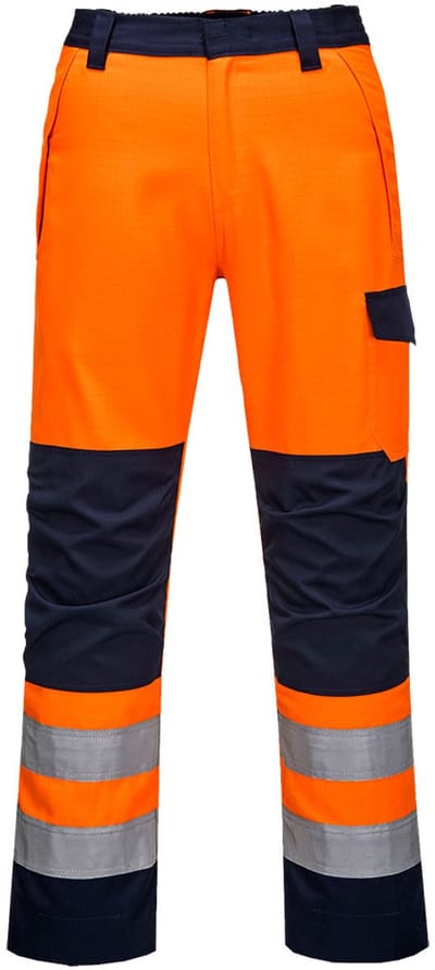 Portwest Modaflame RIS Oranje/Marine Broek MV36 - Oranje/Marine - L