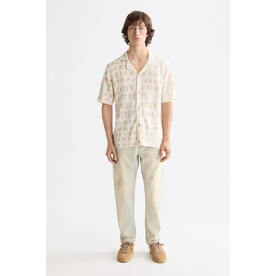 Scotch & Soda Jacquard Knitted Shirt Eggnog Taglia: S | Camicie Casual Outlet | Uomo