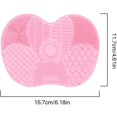 Siliconen Make-up Kwasten Reinigingsmat Make-up Kwastenreiniger Pad Cosmetische Kwasten Reinigingsmat met Zuignap roze