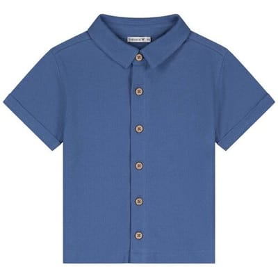Prénatal peuter blouse - Jongens - Blauw - Maat 80