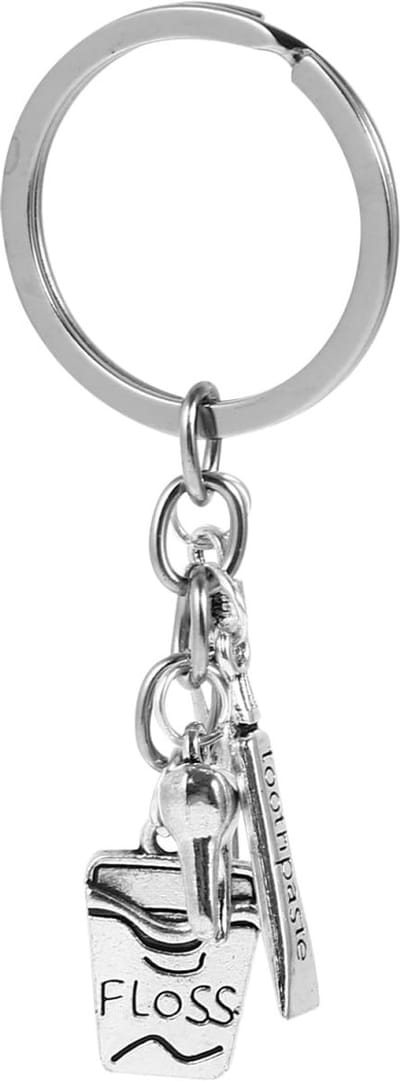 Dailygoods- Tandenborstel Sleutelhanger Chique Design - Tandpasta Sleutelhanger - Creatief Cadeau - Hoogwaardig Materiaal - Duurzaam en Modieus