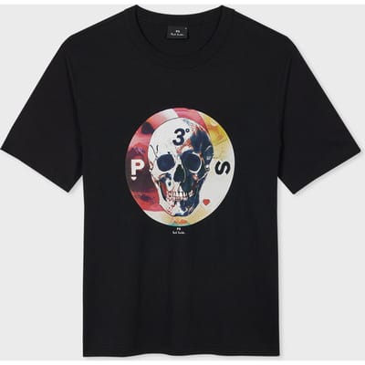 Paul Smith Ss Tshirt Skull Black Größe: S | Bedruckte T-Shirts Outlet | Herren | Schwarz