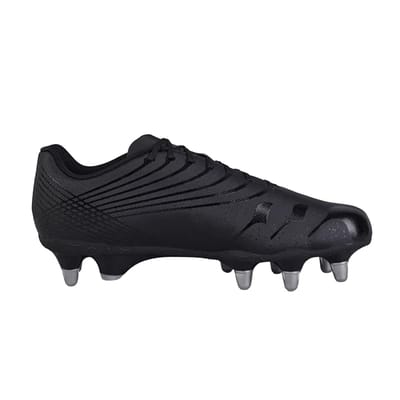Canterbury Volwassen unisex Stampede Groundbreak Pro Soft Ground Rugbyschoenen (Zwart/Zilver)