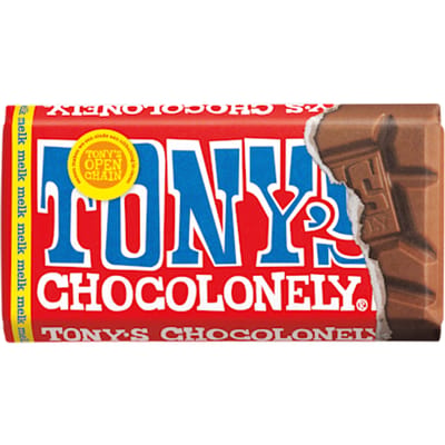Chocolade Tony's Chocolonely melk reep 90 gram