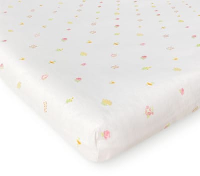 Walra Hoeslaken Flower Friends - 60x120 - 100% Katoen (BCI) - Roze