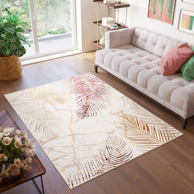 Tapiso Golden Vloerkleed Laagpolig Beige Modern Tapijten Maat- 200x300