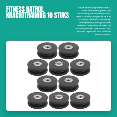 Dailygoods- Fitness Katrol 10 Stuks - Nylon Lagerkatrol - Krachttraining Wiel - Slijtvast - Lichtgewicht - Waterdicht