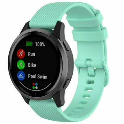 By Qubix - Sportband met motief - Turquoise - geschikt voor Huawei Watch 5 - 46mm