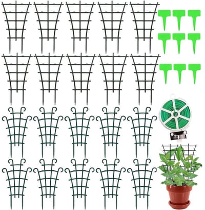 DailySupplies® Klimrek Planten - Plantensteunen voor Klimplanten - Wandrek voor Buiten - Zwart