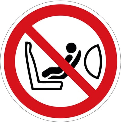 Kinderzitje verboden verbodsbord - P074 | gecoat dibond materiaal | 10 cm