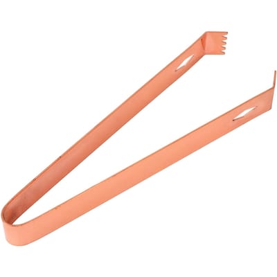Cocktailtang Verdikt Ruit Roestvrij Staal Voedsel Ijs Suikerklontje Tang voor Bar Copper-plated diamond ice clamp beige