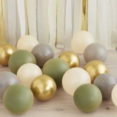 Ballonnen Set Mini Olijf & Goud - 40 stuks - GINGER RAY - FEESTARTIKEL - BALLON DECORATIE