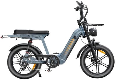 QMWHEEL D50 Elektrische Fatbike - Lage Instap - 20 Inch - 250W Motor - 7 Versnellingen - 60 km Actieradius - Hydraulische Schijfremmen - Nardo Grijs