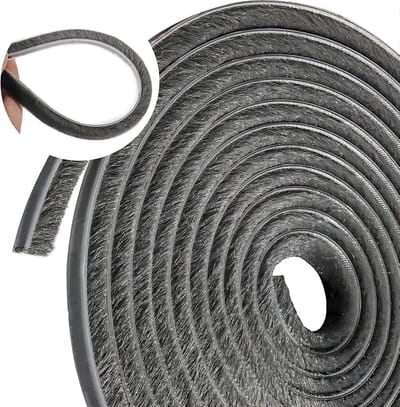 Schuifdeur Borstelstrip 10M Zelfklevende Borstelband Afdichtingsborstelstrip Winddicht en Stofdicht voor Schuifdeur, Raam en Kast