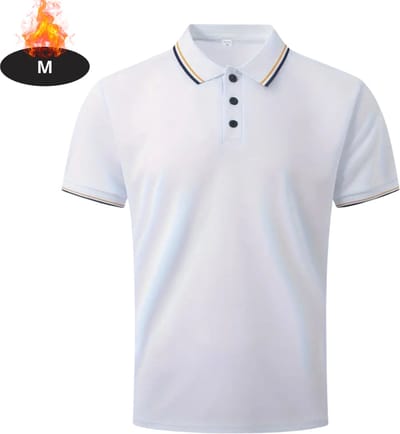 Livano Poloshirt Heren - T-Shirt Heren - Shirt - Overhemd - Polo Shirt - Wit - M