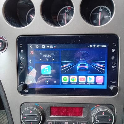 JUNSUN Android 15 Autoradio Carplay Geschikt voor Alfa Romeo 159 Sportwagon Brera Spider 2005-2011, 2GB+32GB, Draadloze CarPlay & Andriod Auto, DAB+, GPS-navigatiesysteem, Bluetooth, Swc, WiFi, USB, RDS, 7-inch Touchscreen, DSP, Quad-core processor
