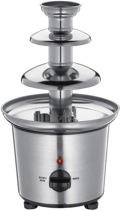Thuys - Chocoladefontein Zilver 0,45L - Mat Roestvrij Staal - 85W - voor Verjaardagen - Brunch en Feesten - Inclusief Geschenkbox