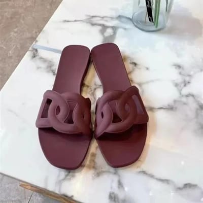 Slippers Dames Zomer Nieuw Bovenkleding Huis Koreaans Casual Slippers Mode Dames Slippers Groot 39 wijn