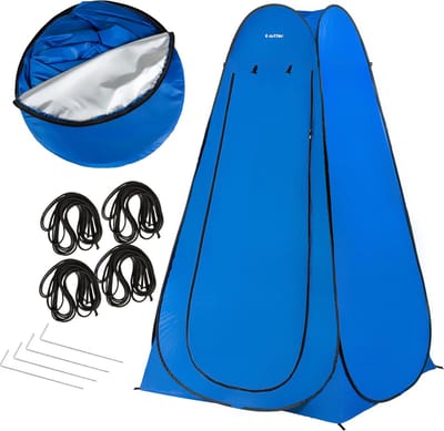 Outtec® Pop Up Douchetent - Omkleedtent - Mobiele Douchcabine - incl Draagtas - 118 x 118 x 190 cm