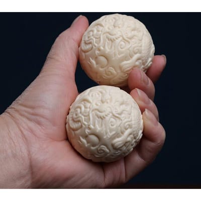 1 paire 50mm Durable soulager le Stress serrer les muscles Mini détendre les muscles Baoding balle outil de soins de santé balle chinoise 1 pair brown