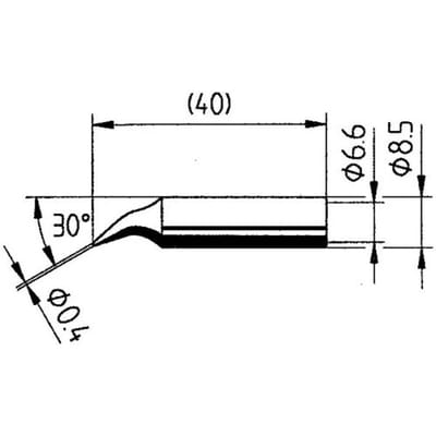 0842ID Soldeerpunt Potloodvorm, Ersadur Grootte soldeerpunt 0.4 mm Inhoud: 1 stuk(s)