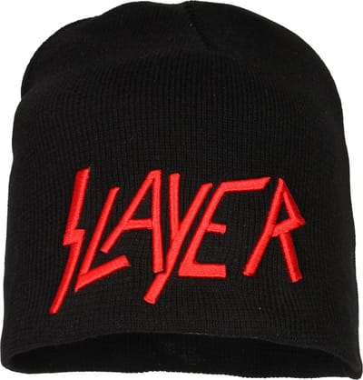 Slayer Geborduurd Logo Beanie Muts Zwart - Officiële Merchandise