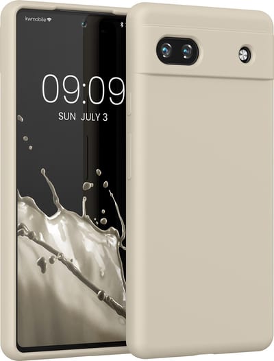 kwmobile telefoonhoesje geschikt voor Google Pixel 6a - Hoesje met siliconen coating - Smartphone case in zoet glazuur