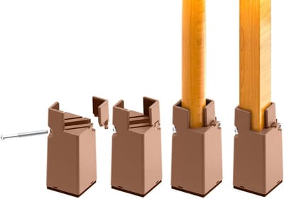 Bedverhogers Bedverhoging Verstelbare Schroefklem, 10cm Meubelverhogers Meubelverhoging Geschikt voor Voetdikte van Het Bed van 0-1,5inch, Robuuste Bedverhoger voor Bank Bureau Kast