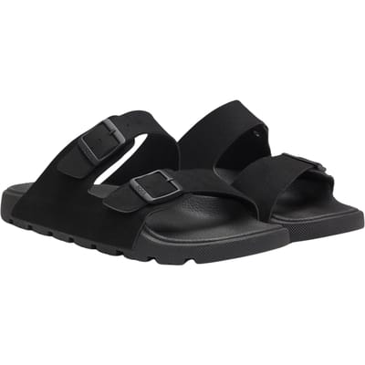 Sandalen met twee riempjes en all-over logodetails