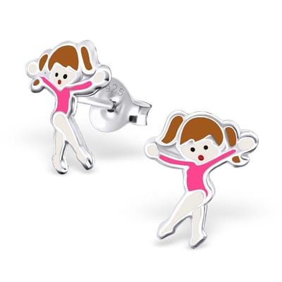 Princess Oorbellen Sportie - 925 Zilver - Dansen/Ballet - 9x11mm