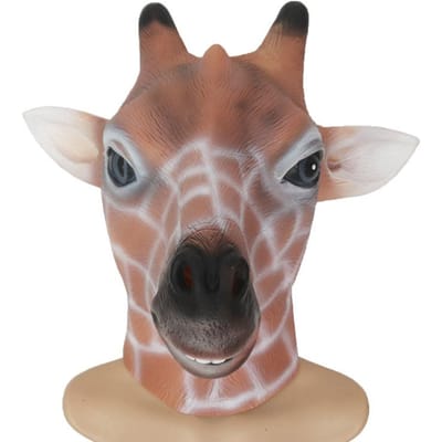 Giraffe latex masker One size fits all adults bruin