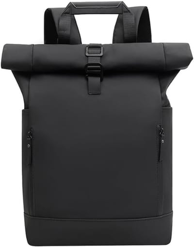 KZQ Heren Rugzak Met Rolsluiting Waterdichte Laptoptas 30x45x14 cm Forenzentas Zakelijke Rugtas Modieus En Multifunctioneel Voor Dagelijks Gebruik