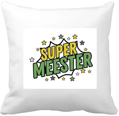 Akyol - super meester Kussen hoes - Meester - een meester - school - verjaardagscadeau - afscheidscadeau - kado - gift - 40 bij 40 cm