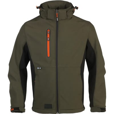 Herock Trystan Softshell jas - Donker Kaki/Zwart - Maat XXXL - Experts