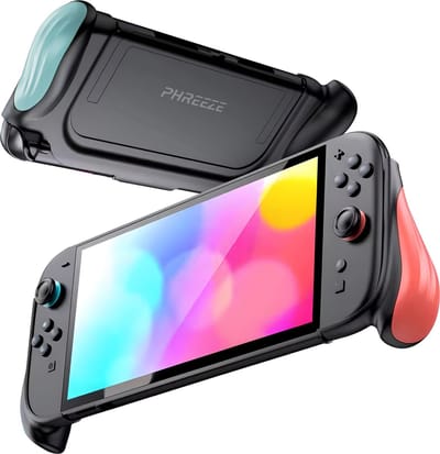 Phreeze hand grip geschikt voor Nintendo Switch 2 - comfort grip - houder - backbone - geschikt voor Joy Con 2 - grips - rood blauw