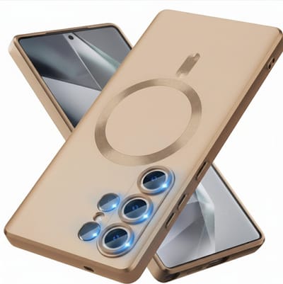 Casemania Hoesje Geschikt voor Samsung Galaxy S26 Ultra - Goud - Matte Siliconen Back Cover - Geschikt voor MagSafe