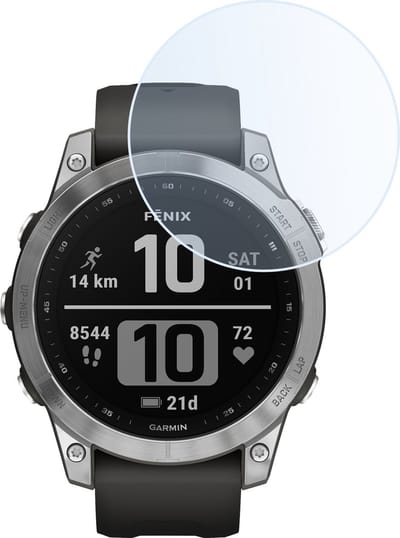 Screenprotector - Geschikt voor Garmin Fenix 7 - Sterk & Shockproof - Tempered Glass - Gehard Glas - Beschermglas Screen Cover - Bescherm Protector voor Smartwatch