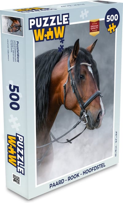 Puzzel Paard - Rook - Hoofdstel - Legpuzzel - Puzzel 500 stukjes