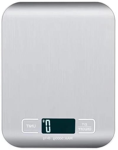 Digitale Keukenweegschaal - Elektronische Weegschaal - Nauwkeurig Wegen - Roestvrijstalen Paneel - 5 Kg Capaciteit - Zilver