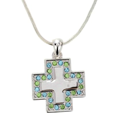Behave - Zilverkleur ketting met kruis hanger - Spiritueel accent