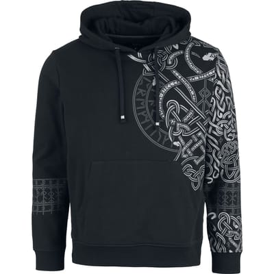 Black Premium by EMP Trui met capuchon - Celtic Snake - S tot M - voor Mannen - zwart