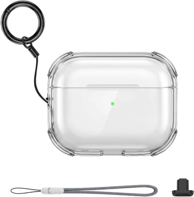 Schokbestendige Transparante TPU Lanyard Hoes voor AirPods Pro 3, Geleidelijk, Volledige Bescherming en Draagbaar Accessoire