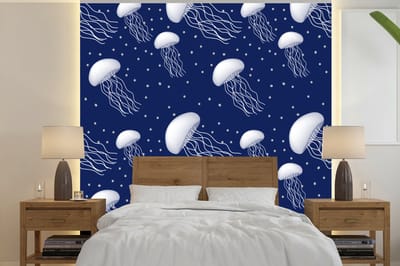 Behang - Fotobehang Patronen - Water - Kwal - Jongens - Kinderen - Kids - Baby - Breedte 240 cm x hoogte 240 cm