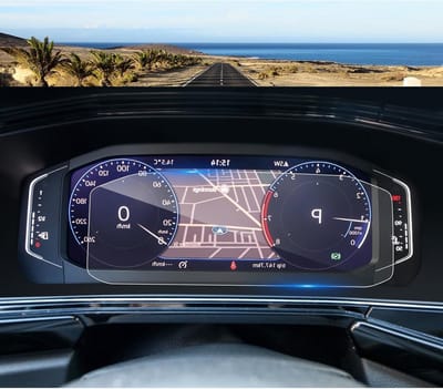 Screen Protector voor VW T-Cross 2019-2024, 9H Krasbestendig Tempered Glass, Dashboard Bescherming, 10.25 Inch Schermfolie